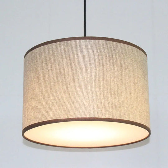 Minimalist Drum Suspension Single-Bulb Pendant Light Fixture Perfect For Restaurants Coffee / 16