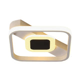 Minimalist Flush Mount Led Ceiling Lamp In White/Warm Light