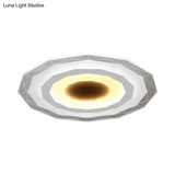 Minimalist Flush Mount Led Ceiling Lamp In White With Ultrathin Design & Acrylic Finish
