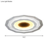 Minimalist Flush Mount Led Ceiling Lamp In White With Ultrathin Design & Acrylic Finish