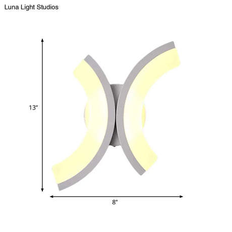 Minimalist Geometric Led Wall Sconce Warm/White Light