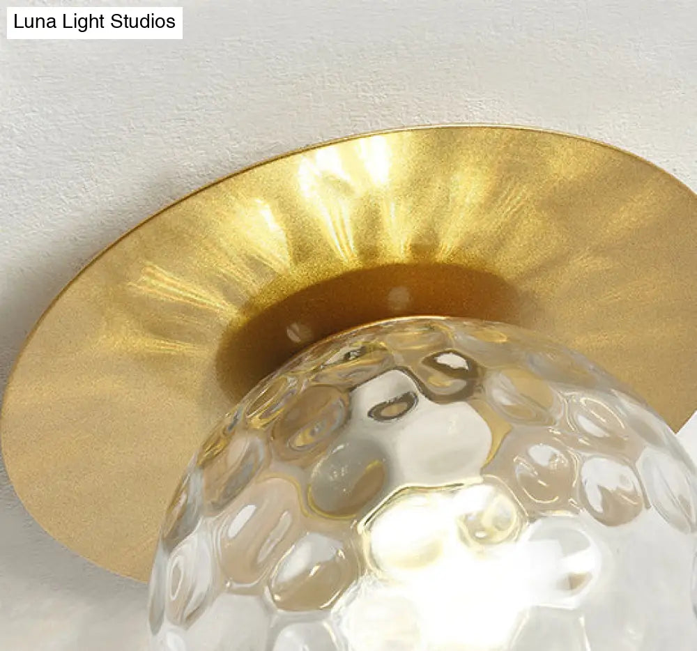 Minimalist Glass Globe Ceiling Mount Light Fixture