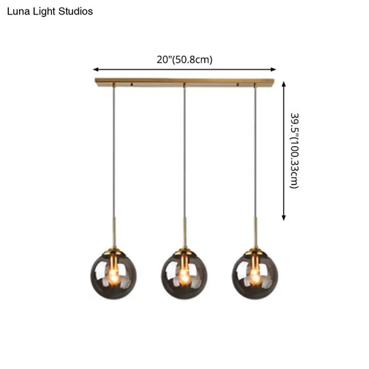 Modern Minimalist Glass Sphere Pendant Light Fixture For Indoor Ceiling