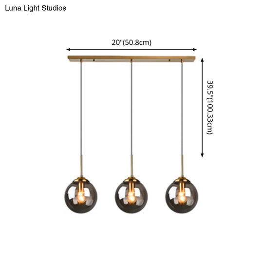 Minimalist Glass Sphere Pendant Light Fixture For Modern Indoor Ceiling Lighting
