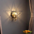 Minimalist Gold Iron Wire Star Wall Sconce With 1 Head For Bedroom Lighting