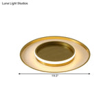 Minimalist Gold Led Flush Mount Ceiling Light In Three Colors