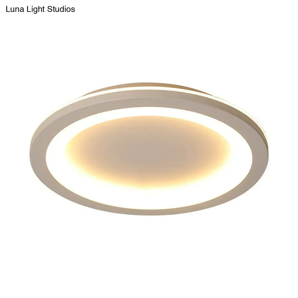 Minimalist Grey Geometric Acrylic Flush Mount Led Lighting Fixture For Bedroom
