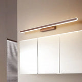 Minimalist Iron Sconce: 16/23.5/31.5 Led Vanity Wall Light Brown Finish - Warm/White Ideal For