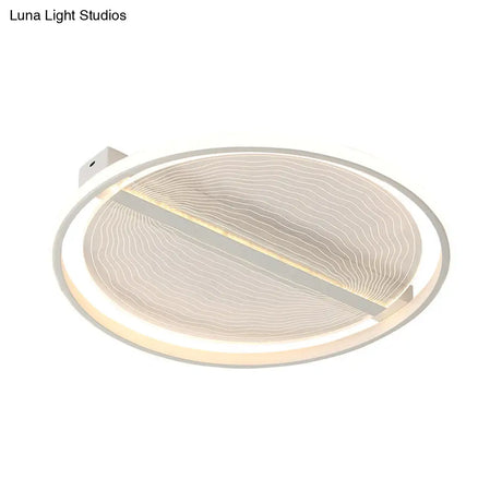 Minimalist Led Ceiling Light For Bedroom - Ultra - Thin Acrylic Flush Mount In Warm/White