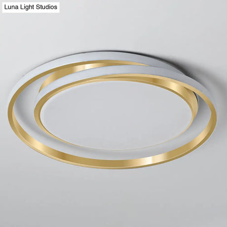 Minimalist Led Circle Flush Ceiling Light Acrylic Bedroom - Ready