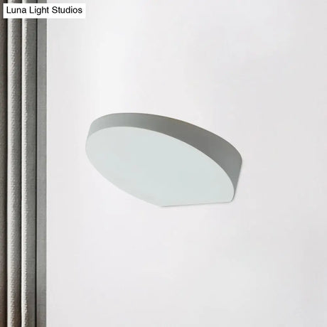 Minimalist Led Flush Wall Sconce In Aluminum With Black Grey Or White Finish - Ideal For Corridors