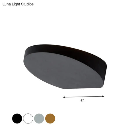 Minimalist Led Flush Wall Sconce In Aluminum With Black Grey Or White Finish - Ideal For Corridors