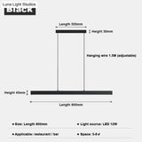 Minimalist Led Long Bar Pendant Light for Dining Room Kitchen pendant Light