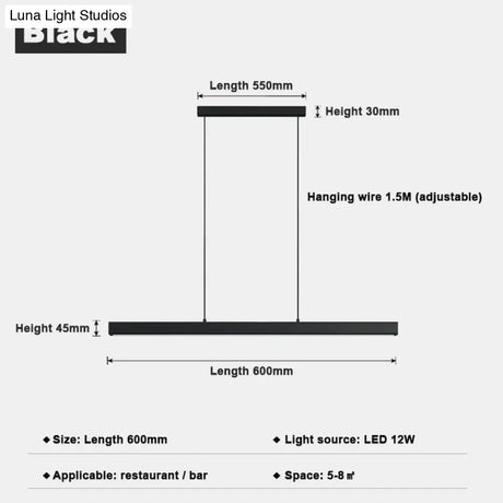 Minimalist Led Long Bar Pendant Light for Dining Room Kitchen pendant Light