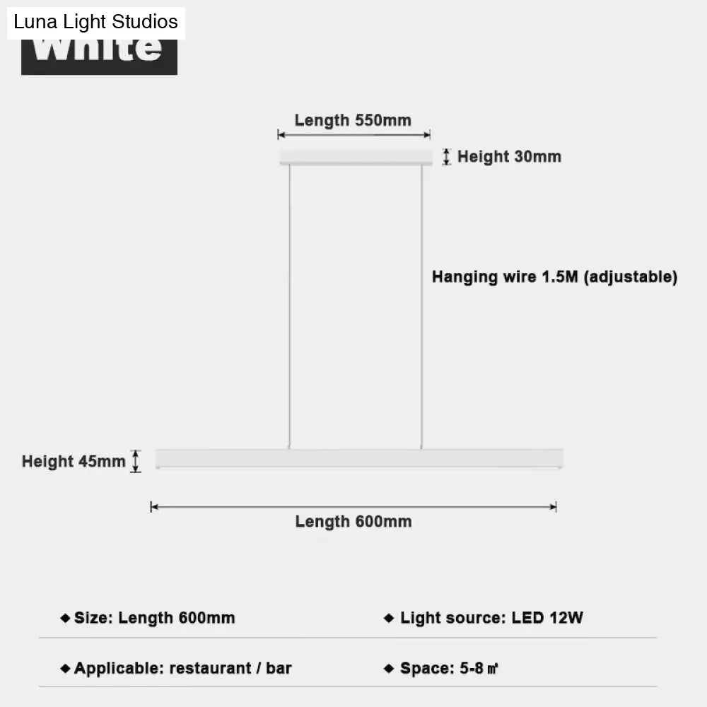 Minimalist Led Long Bar Pendant Light for Dining Room Kitchen pendant Light