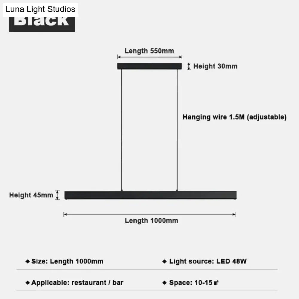 Minimalist Led Long Bar Pendant Light for Dining Room Kitchen pendant Light