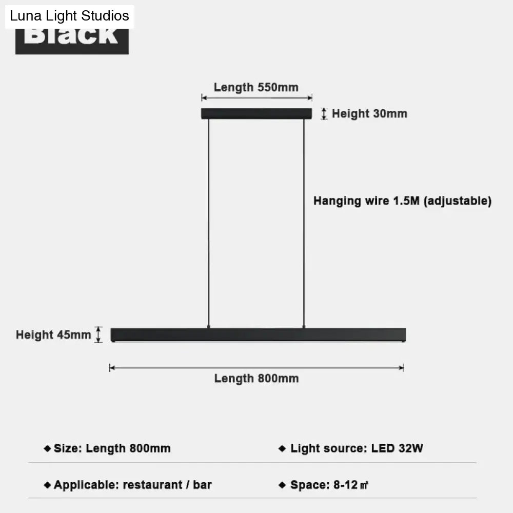 Minimalist Led Long Bar Pendant Light for Dining Room Kitchen pendant Light