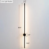 Minimalist Led Stair Sconce: Slim Aluminum Wall Light Fixture