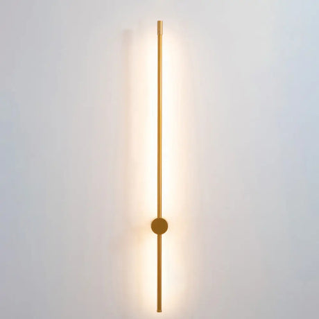 Minimalist Led Stair Sconce: Slim Aluminum Wall Light Fixture Gold / Warm 47