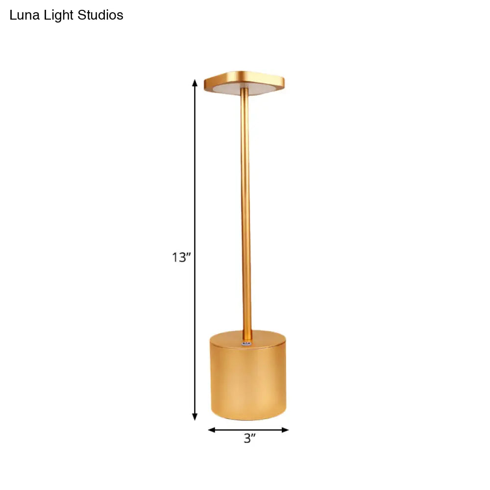 Minimalist Led Table Lamp With Gold Finish For Dining Desk & More