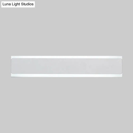 Minimalist Led Wall Sconce Light In Black/White - Perfect For Bedchamber