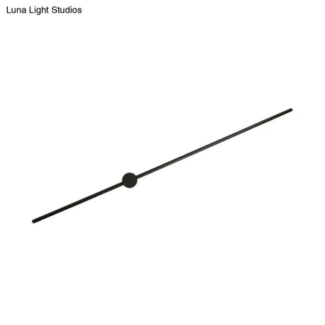 Minimalist Led Wall Sconce Lighting In Black Slim Rod Design - Heights Of 23.5 31.5 And 47 Ideal For