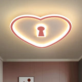 Minimalist Loving Heart Ultrathin Led Ceiling Light - Pink/White Pink
