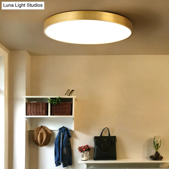 Minimalist Metal Flush Mount Ceiling Light For Bedroom