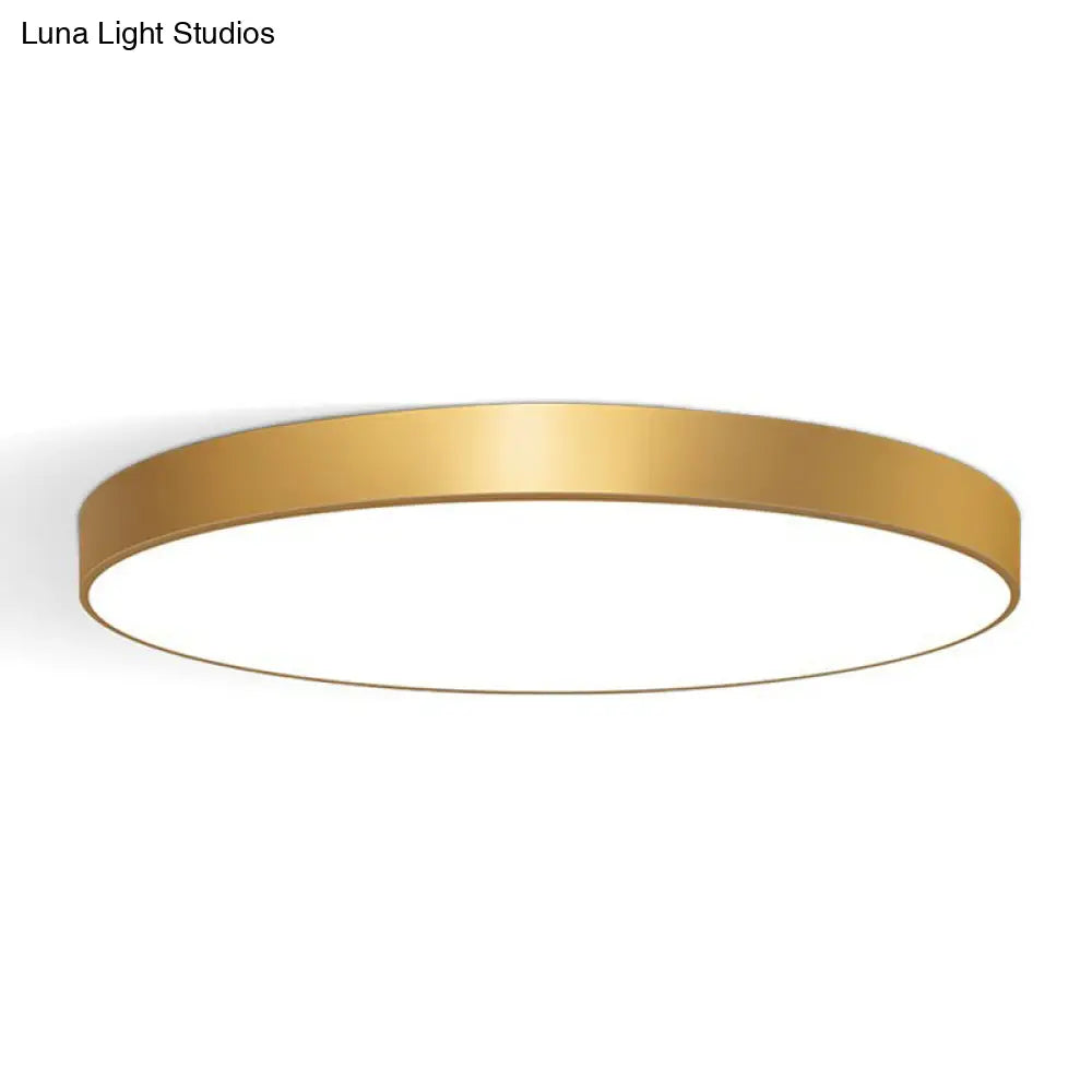 Minimalist Metal Flush Mount Ceiling Light For Bedroom