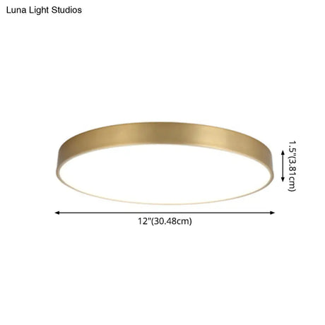 Minimalist Metal Flush Mount Ceiling Light For Bedroom
