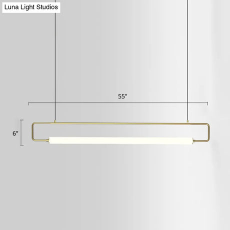 Minimalist Metal Led Pendant Light For Dining Room Island Ceiling