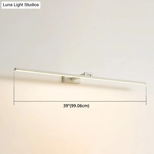 Minimalist Metal Led Vanity Light - Single Fixture Modern Style