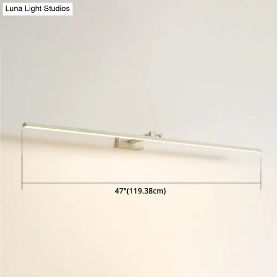 Minimalist Metal Led Vanity Light - Single Fixture Modern Style