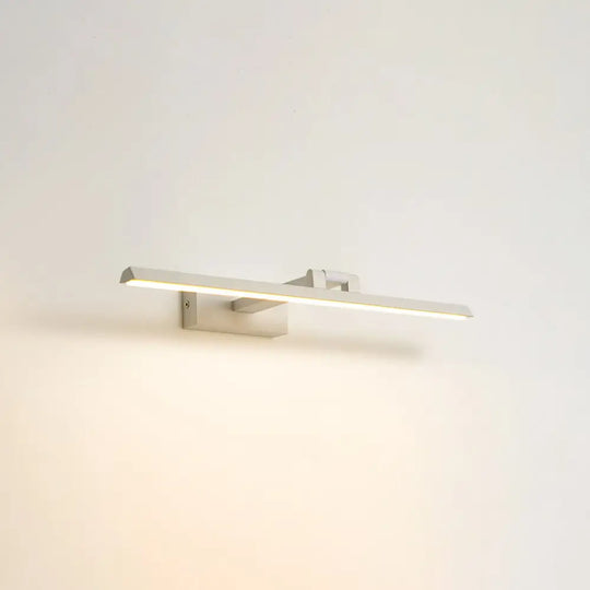 Minimalist Metal Led Vanity Light - Single Fixture Modern Style White / 16 Natural