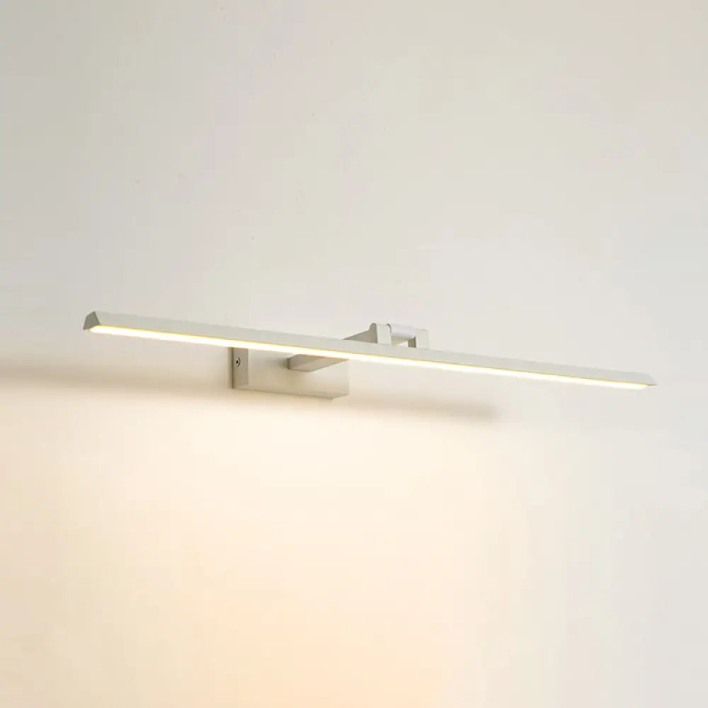 Minimalist Metal Led Vanity Light - Single Fixture Modern Style White / 23.5 Natural