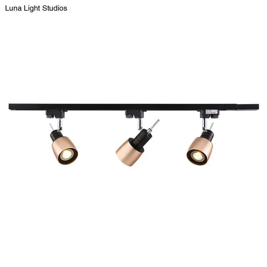 Minimalist Metal Semi Flush Mount Track Lighting Fixture For Living Room - Grenade Spotlight