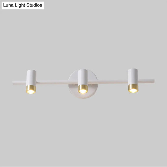 Minimalist Metallic 3-Arm Wall Mount Vanity Lamp For Bathroom