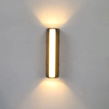 Minimalist Metallic Led Wall Sconce For Courtyard - Trapezoid Shape Black