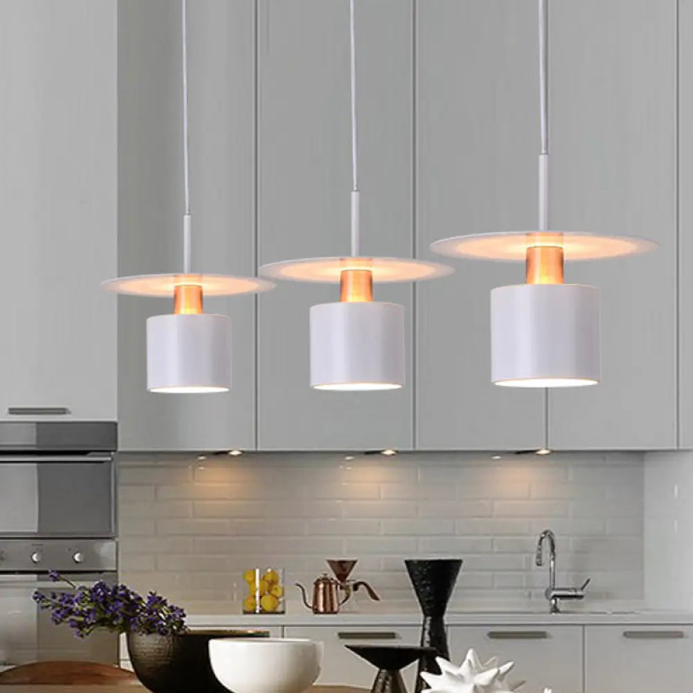 Minimalist White Perfume Bottle Bedside Hanging Light 1 Head 8/14 Wide Metallic Finish Ceiling Lamp