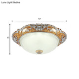 Minimalist Resin Ceiling Fixture With 2 Heads - Flush Mount Lighting For Bedroom
