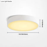 Minimalist Round Flush Mount Ceiling Lighting Fixture - 1 Light Aluminum