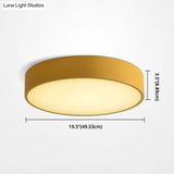 Minimalist Round Flush Mount Ceiling Lighting Fixture - 1 Light Aluminum
