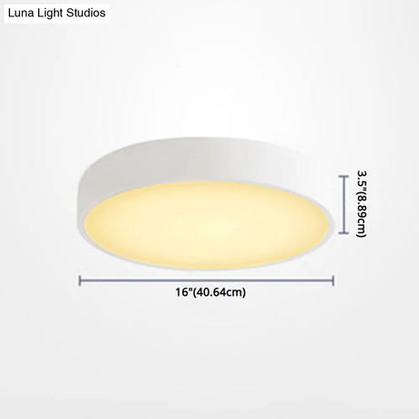 Minimalist Round Flush Mount Ceiling Lighting Fixture - 1 Light Aluminum
