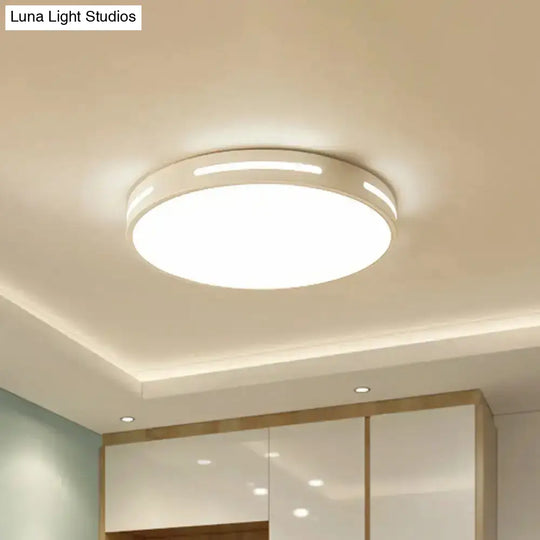 Minimalist Round Ultra-Thin Led Bedroom Ceiling Lamp In Black/White Various Sizes White / 9’