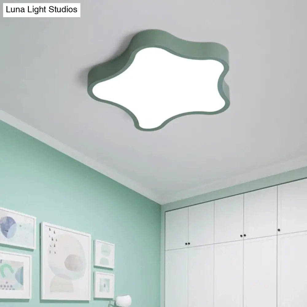Minimalist Star-Shaped Led Flushmount Ceiling Light For Bedrooms