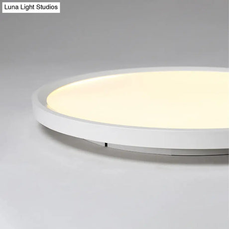 Minimalist White Disc Flush Light - Super Thin Acrylic Led Ceiling Lamp 16’/19.5’/23.5’ Dia