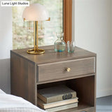 Minimalist White Glass Nightstand Lamp - Gold Metal 1-Head Design