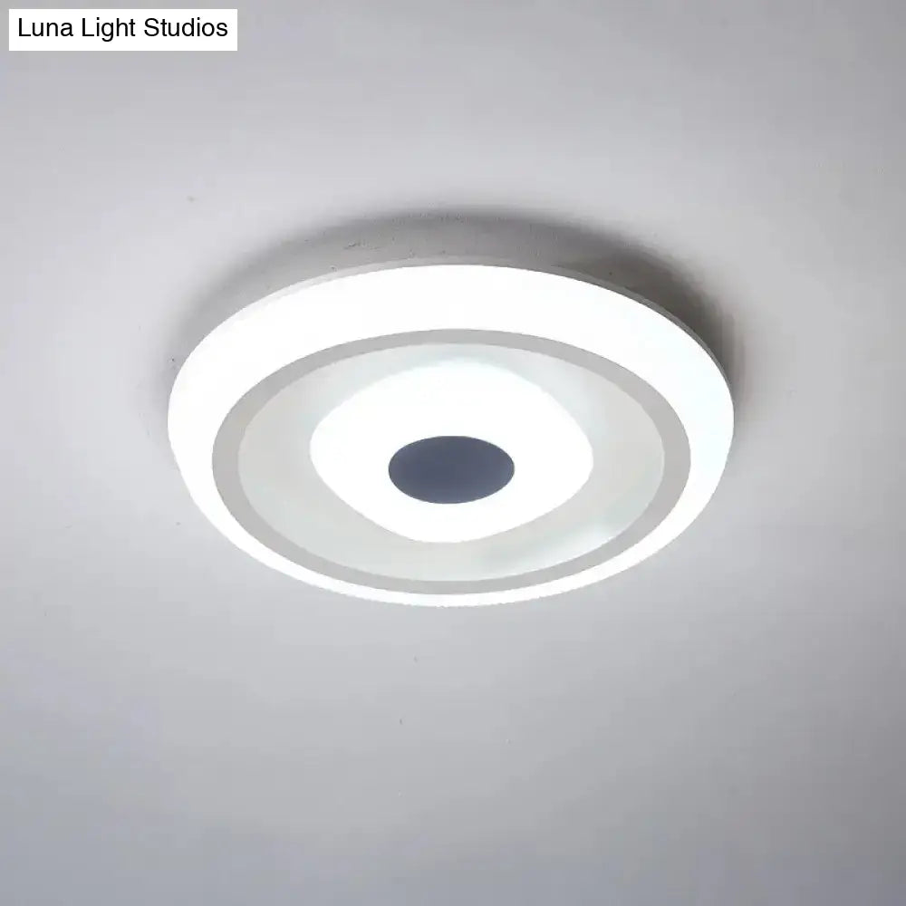 Minimalist White Led Ceiling Lamp In Square/Round Shape With Acrylic Flush Mount Perfect For Hotels
