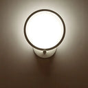 Minimalist White Led Circle Sconce Light Fixture With Acrylic Wall Mount - Warm/White For Corridor