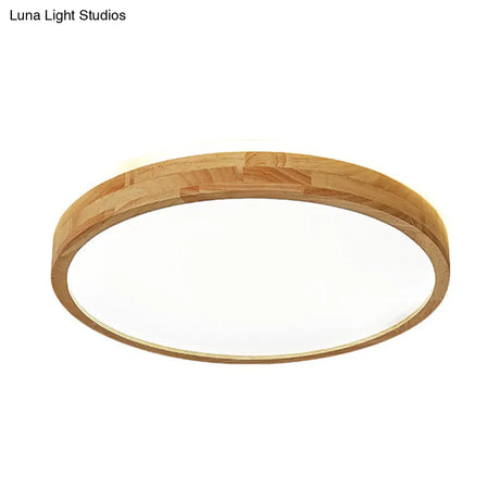 Minimalist Wooden Led Ceiling Mount Fixture